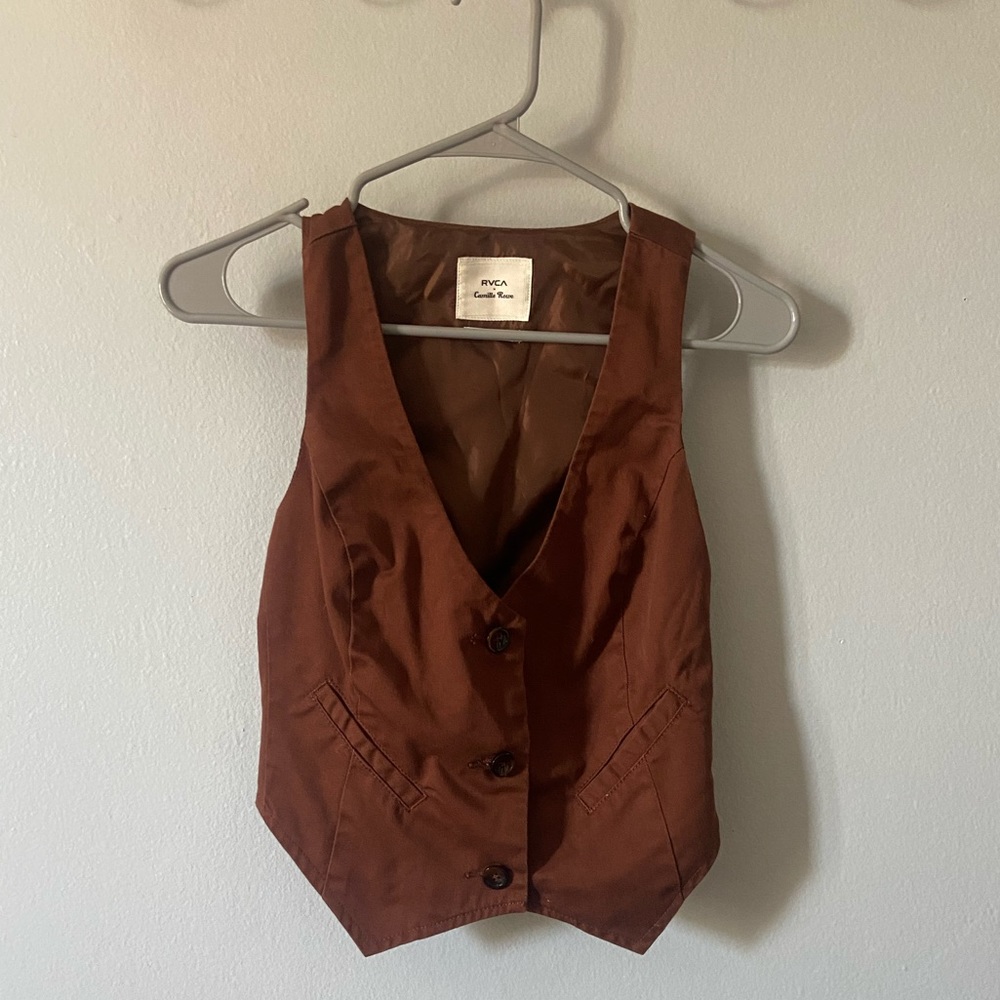 Pacsun Brown Retro 70s Vest